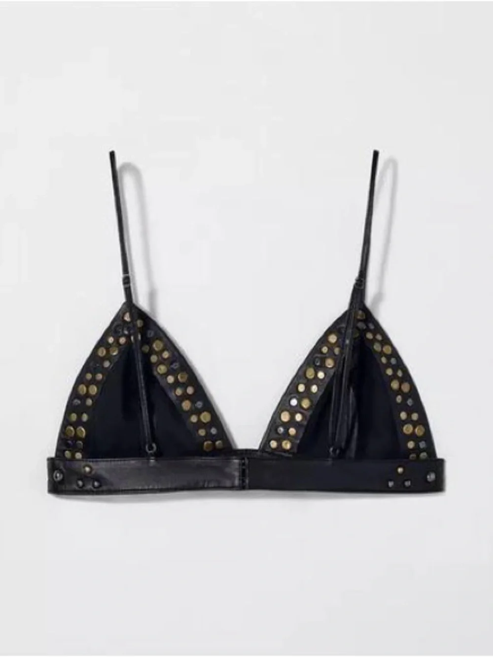 NWT. Zara/Kate Moss/Bobby Special Collaboration Black Leather Triangle. Size L.